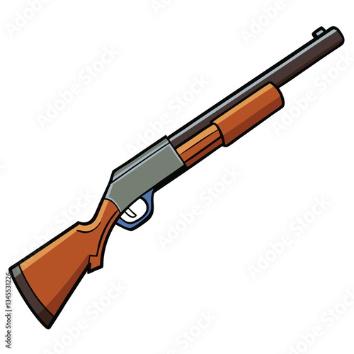 Model 70 gun , police weapon vector design, military vector design illustration.