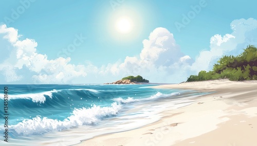 Tropical Beach Scene