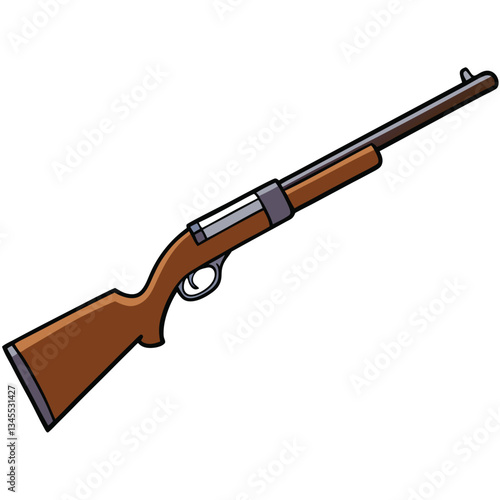 Model 70 gun , police weapon vector design, military vector design illustration.