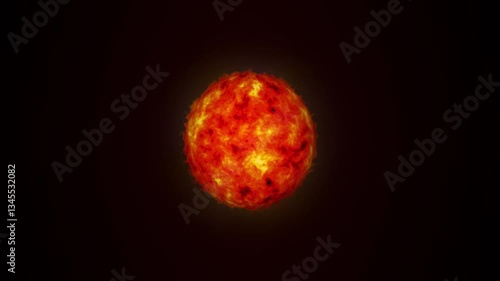 fiery explosion on black background