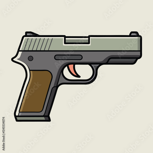 P365 gun , police weapon vector design, military vector design illustration.