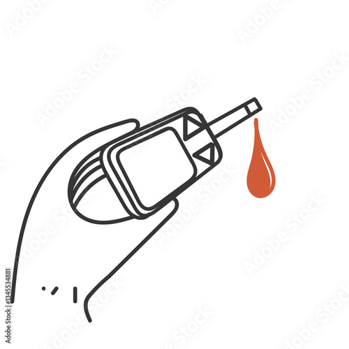 doodle glucose sugar blood test measurement