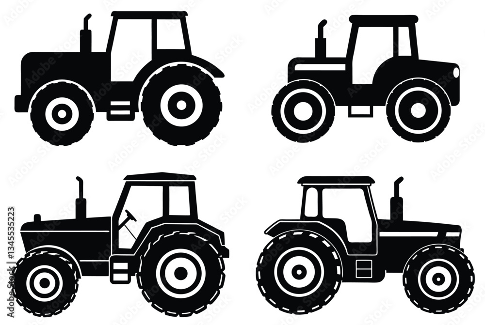 Naklejka premium tractor isolated on white background