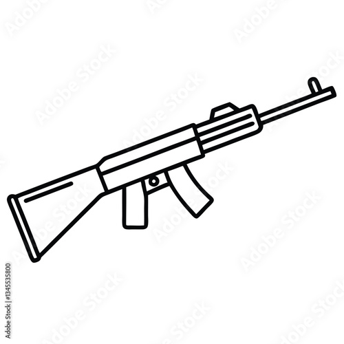 PTR 91 gun , police weapon vector design, military vector design illustration.