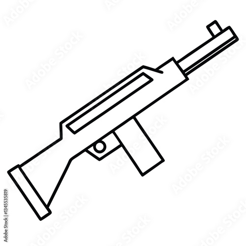 PTR 91 gun , police weapon vector design, military vector design illustration.