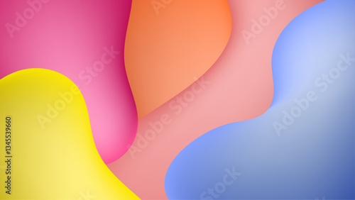 colorful abstract background with smooth curves and gradients displaying various shades vector illustration, great for digital banner, website background, and business presentation