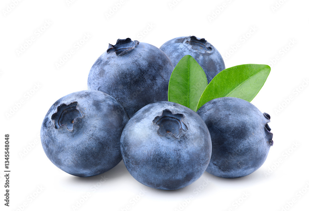Obraz premium Blueberries isolated on white background.