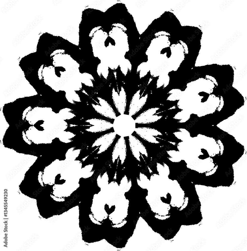 Fototapeta premium Abstract Mandala Pattern for branding, invitations, gift wrapping, digital art, and product design. Ornamental Pattern for web design, posters, book covers, and interior decor.