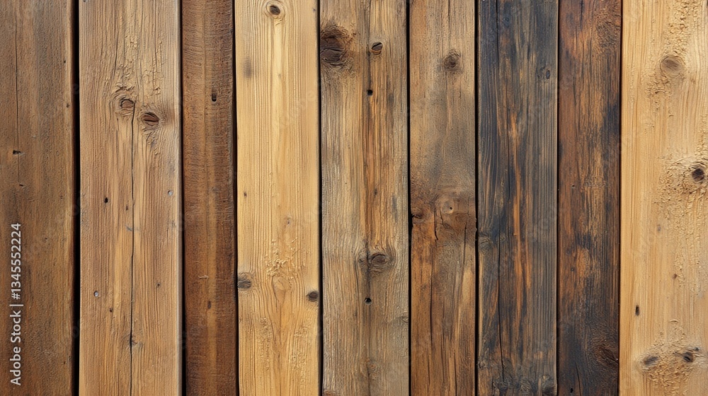 Naklejka premium Natural wooden boards texture showcasing simplicity and organic beauty.