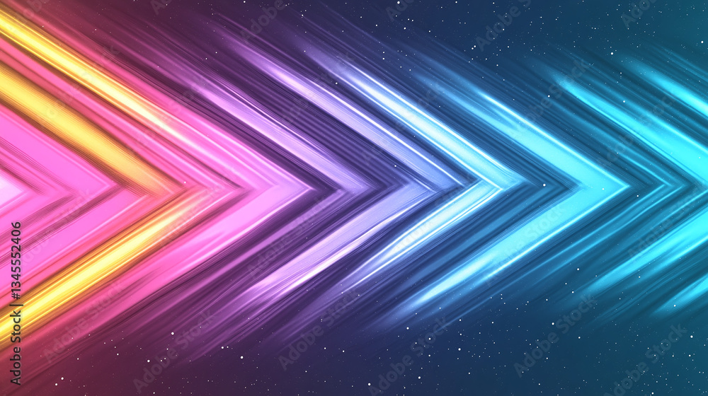 Obraz premium Abstract Neon Arrows Graphic Design