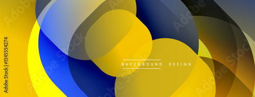Abstract background with layered translucent gradient shapes