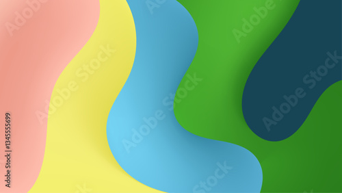 colorful swirling lines and bold colors blend seamlessly creating an eyecatching abstract design vector illustration
