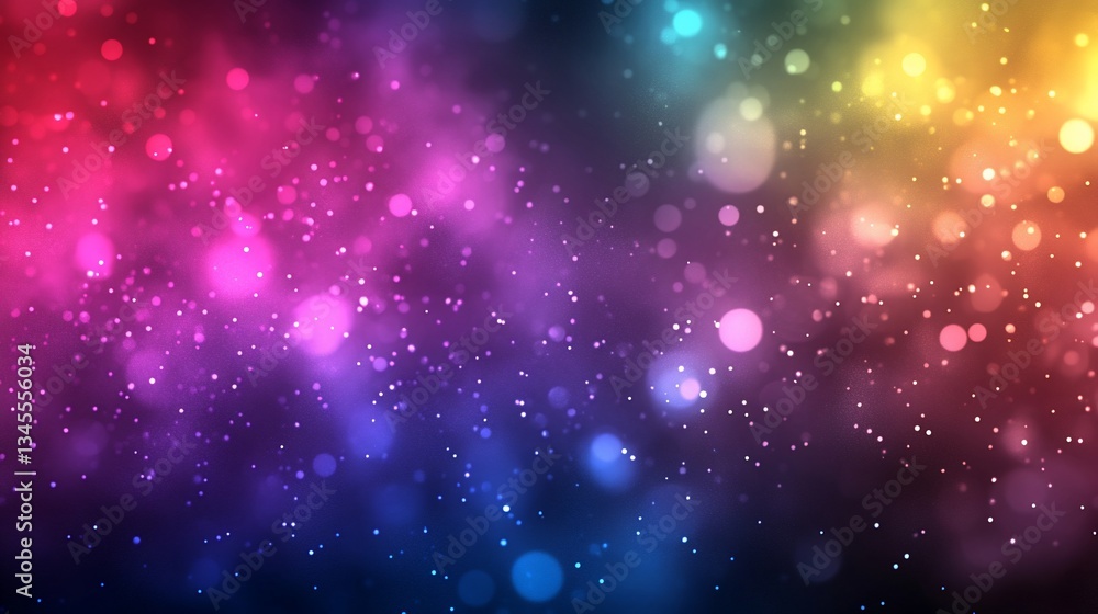 Colorful bokeh lights abstract background, digital art, vibrant, festive Colorful bokeh lights abstract background, digital art, vibrant, festive