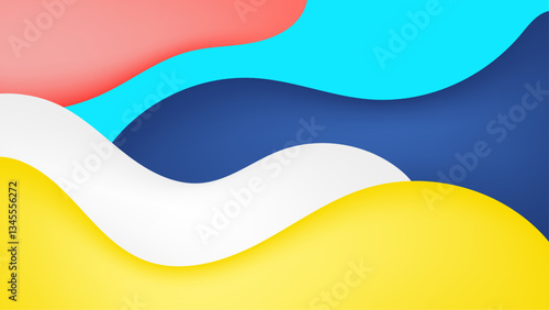 colorful swirling lines and bold colors blend seamlessly creating an eyecatching abstract design vector illustration