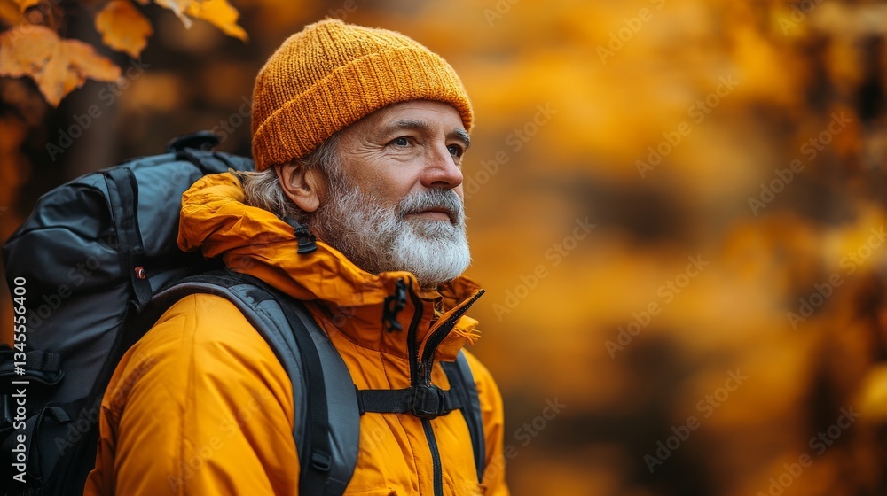 Seniors enjoying nature and capturing autumn moments in a colorful forest during daylight Seniors enjoying nature and capturing autumn moments in a colorful forest during daylight