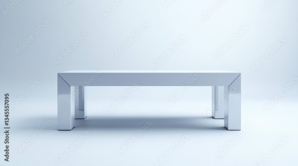 Empty Modern Table in Studio Empty Modern Table in Studio