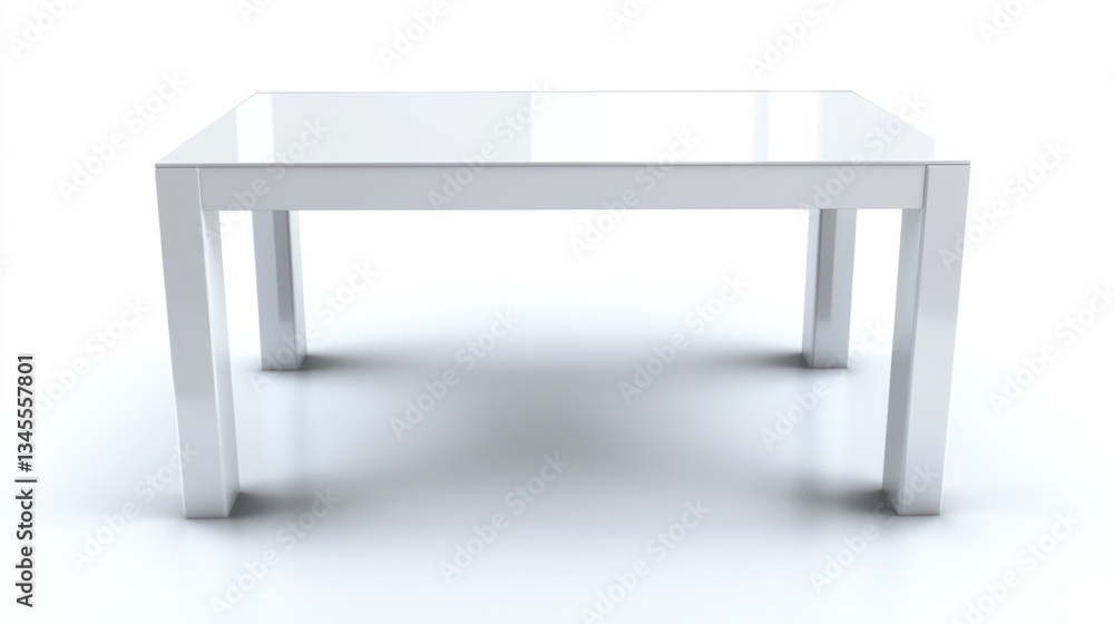 Modern white table, studio shot, product presentation Modern white table, studio shot, product presentation