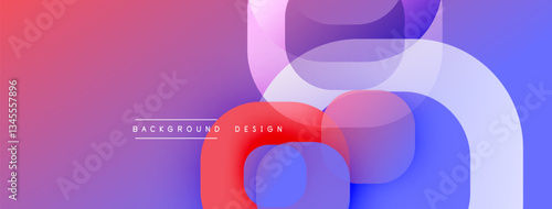 Circular abstract design with overlapping translucent circles and round shapes, blending gradients and smooth curves, creating depth, contrast, and a dynamic visual effect