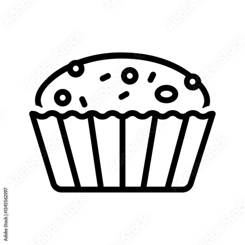 Vector multi color icon for muffin