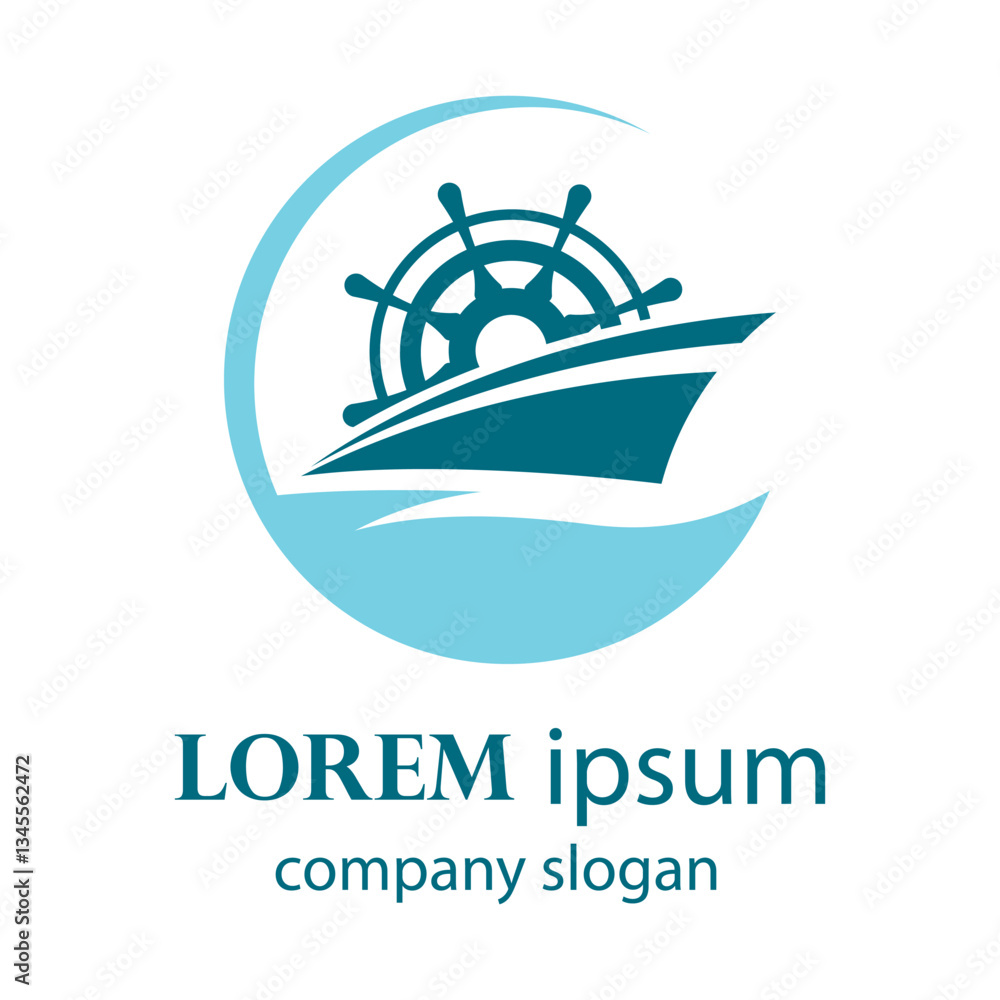 logo design of a boat sailing in the blue ocean logo design of a boat sailing in the blue ocean