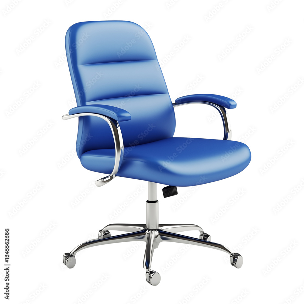 A light blue business chair with sleek lines, positioned centrally on transparent png background. Ai generated A light blue business chair with sleek lines, positioned centrally on transparent png background. Ai generated