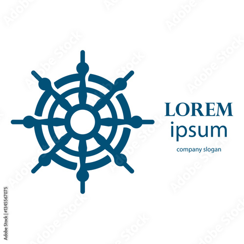 ancient boat steering logo design