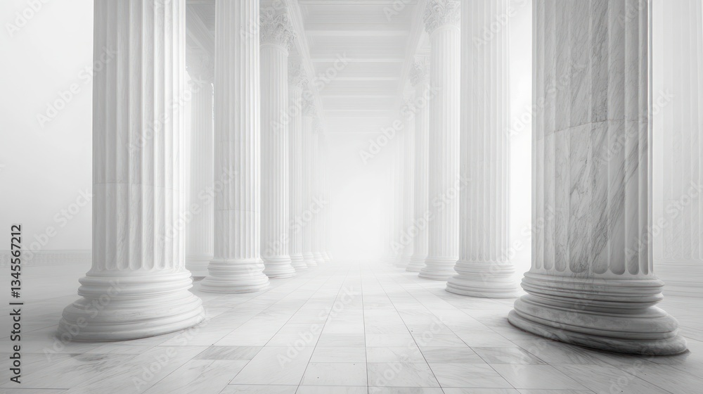 Ancient Columns Hallway, Light and Spacious. Possible Stock Photo Use Ancient Columns Hallway, Light and Spacious. Possible Stock Photo Use