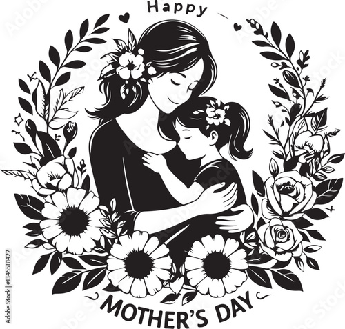 Happy Mother’s Day celebration with a family gathering, children giving gifts, and a joyful mother receiving love and appreciation