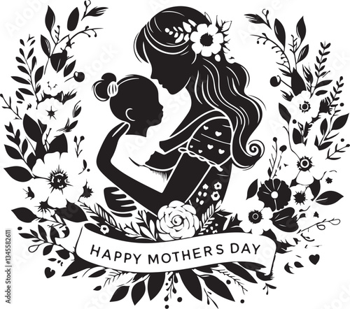 Happy Mother’s Day celebration with a family gathering, children giving gifts, and a joyful mother receiving love and appreciation