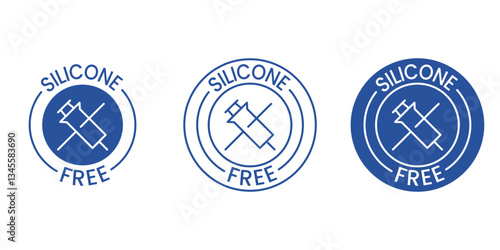 Silicone free sign vector emblem design. good for packaging product