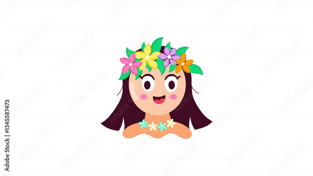 Hawaiian Girl Animation Hawaiian Girl Animation