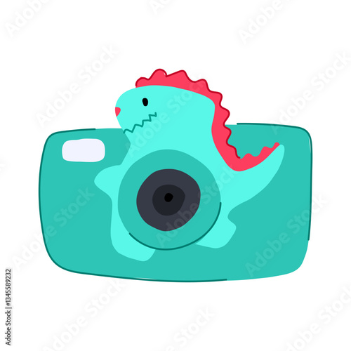 flash camera toy cartoon vector illustration