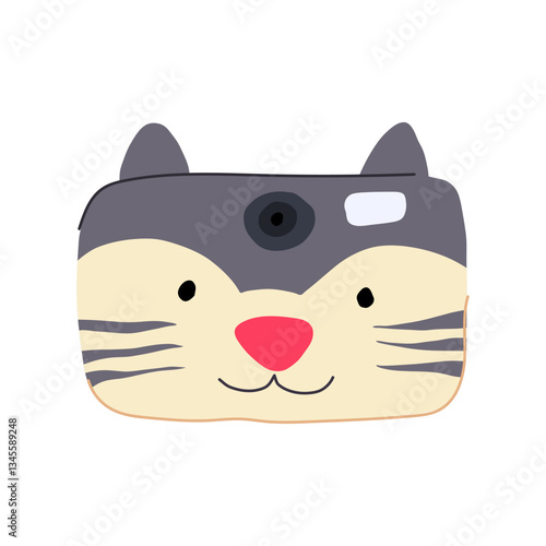 focus camera toy cartoon vector illustration