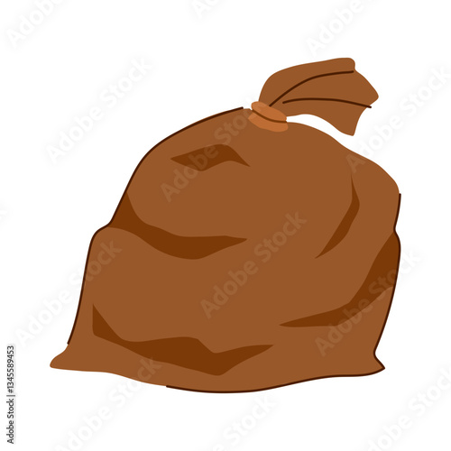 biodegradable compostable trash bag cartoon vector illustration