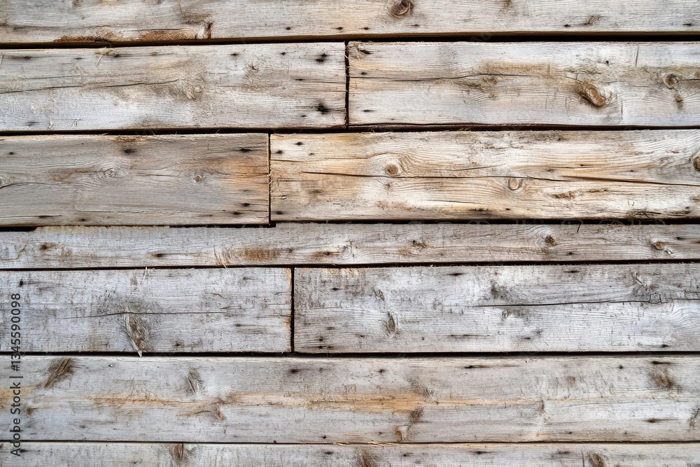 Fototapeta premium Close-up view of weathered wooden planks showcasing natural textures and patterns (1)