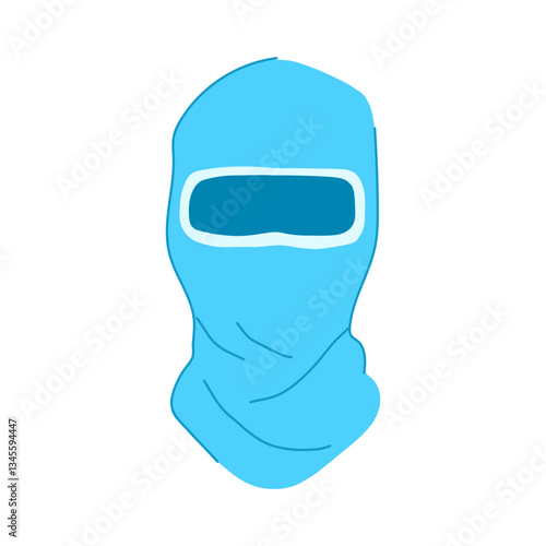 fog ski mask cartoon vector illustration