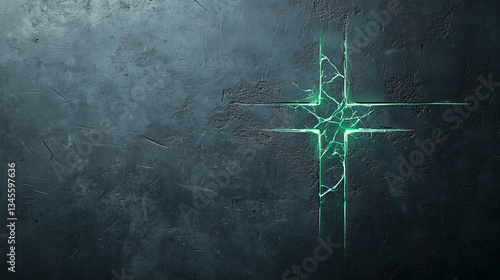 Abstract Cross on Textured ...