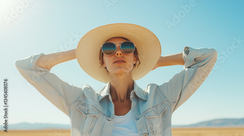 Sunshine Serenity: A woman ...