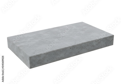 Concrete Slab Icon, Rectangular Slab, Slight Texture, Construction Material, Building Illustration