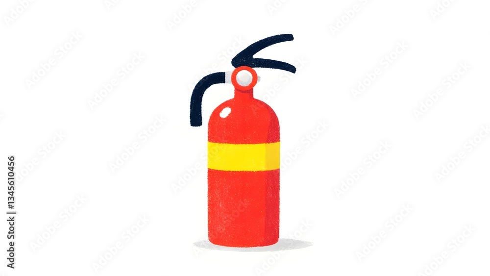 Obraz premium Red fire extinguisher safety guarantee