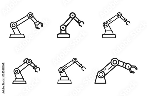 Robot arm icon, editable vector icon and isolated, available on websites and apps.