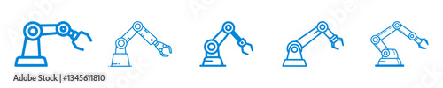 Robot arm isolated icon, editable vector icon. Can be used on websites and apps.