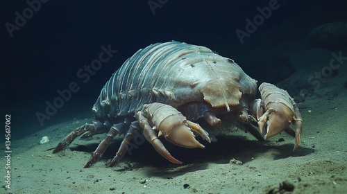 Foto Generic Giant Isopod View Abyss Scuttling Deep Prehistoric