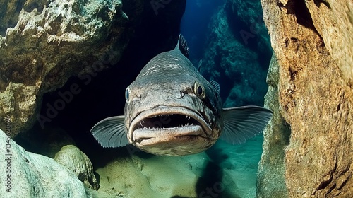 Generic Coelacanth Lurking Scene Caves From Prehistoric