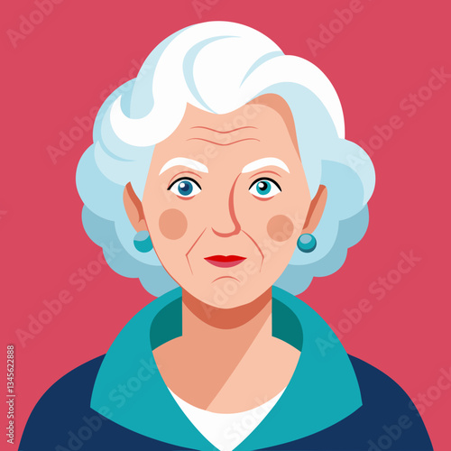 American elderly woman