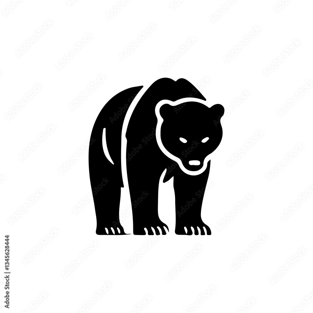 Fototapeta premium Bear Silhouette Vector
