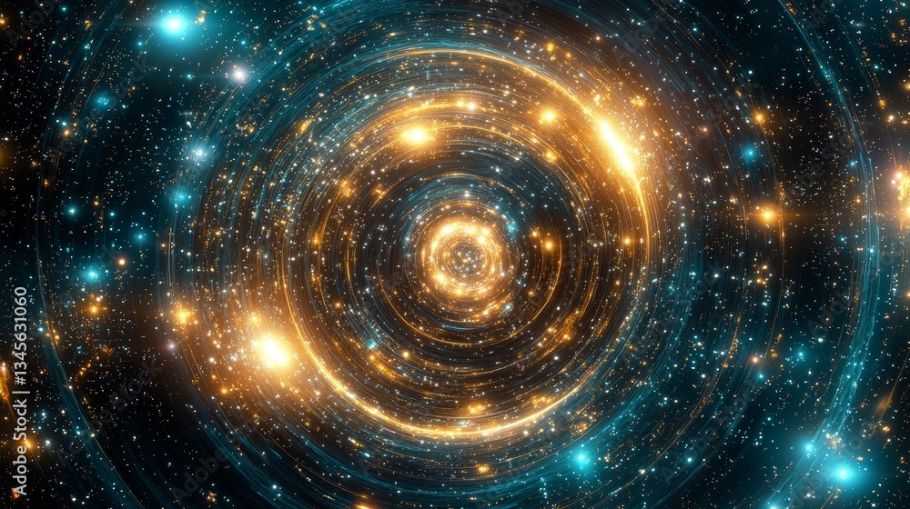 Swirling cosmic vortex with bright stars and swirling galaxies in a mesmerizing display of light and color Swirling cosmic vortex with bright stars and swirling galaxies in a mesmerizing display of light and color