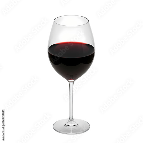 Foto Red Wine Glass Stock Photo on Transparent  background