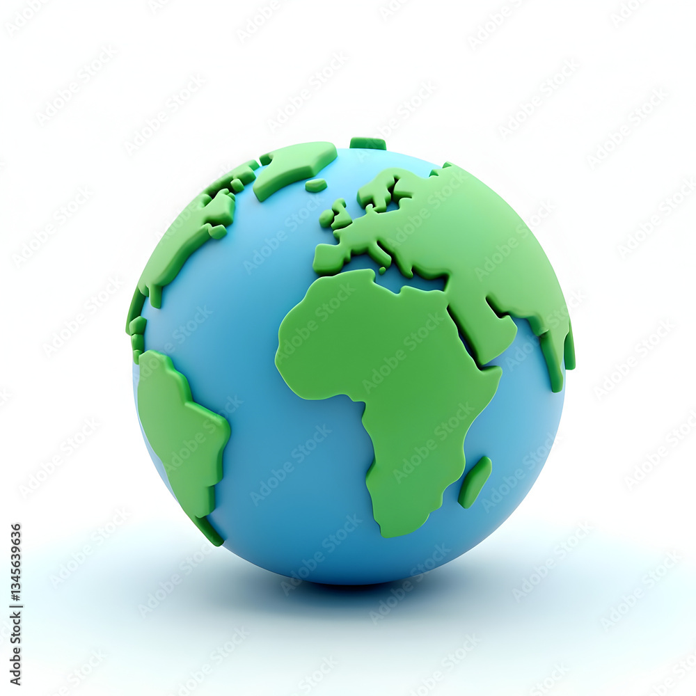 Planet Earth, globe with world map. Ecology concept. 3d vector icon. Cartoon minimal style. Earth day concept. Planet Earth, globe with world map. Ecology concept. 3d vector icon. Cartoon minimal style. Earth day concept.
