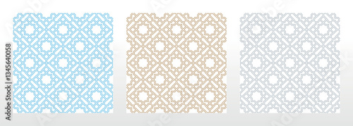 Set of abstract geometric patterns. Seamless vector backgrounds. Colored ornaments Graphic modern patterns Simple lattice graphic design